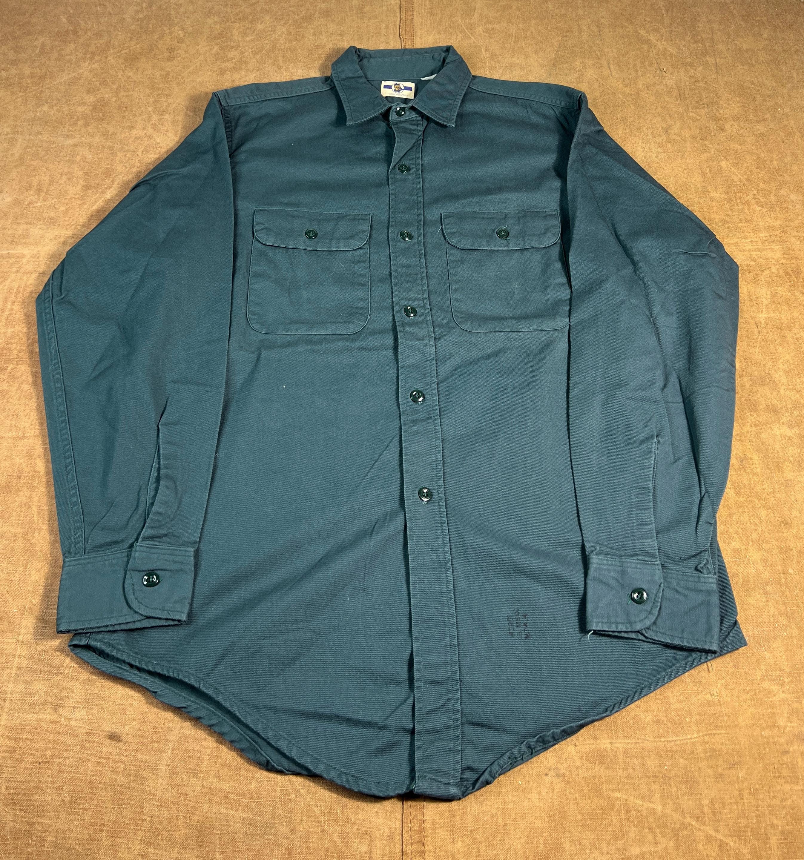 Vintage Blue Work Shirt - Etsy