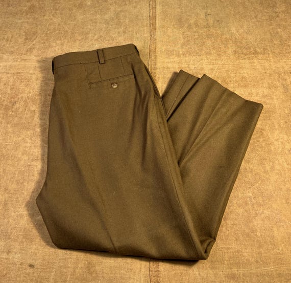 Vintage 80's Yves Saint Laurent Loose Fit Pleated Style 100% Wool