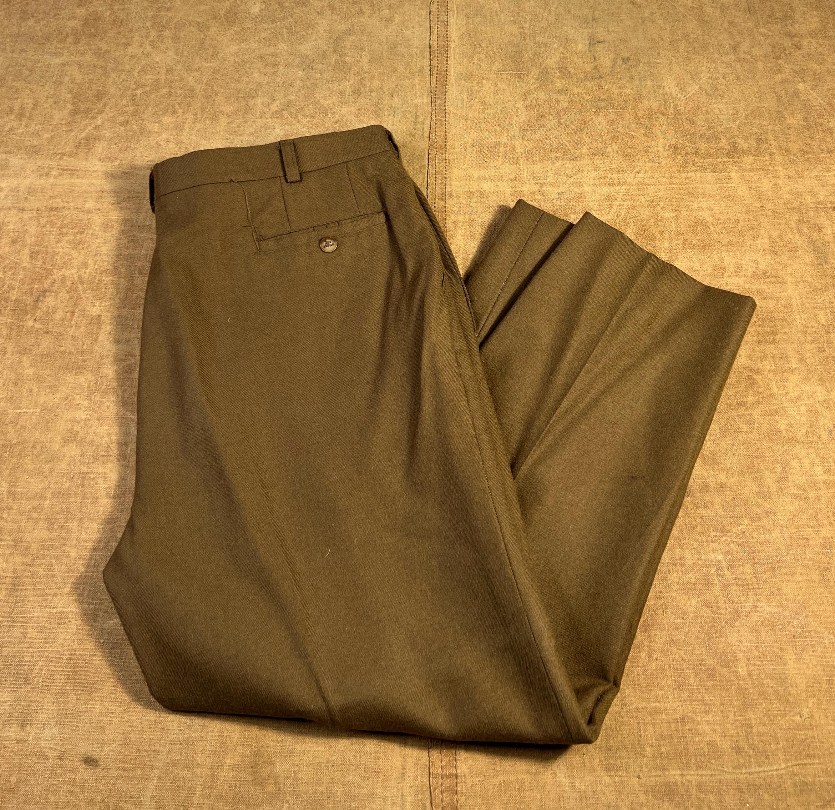 Vintage 80's Yves Saint Laurent Loose Fit Pleated Style 100% Wool