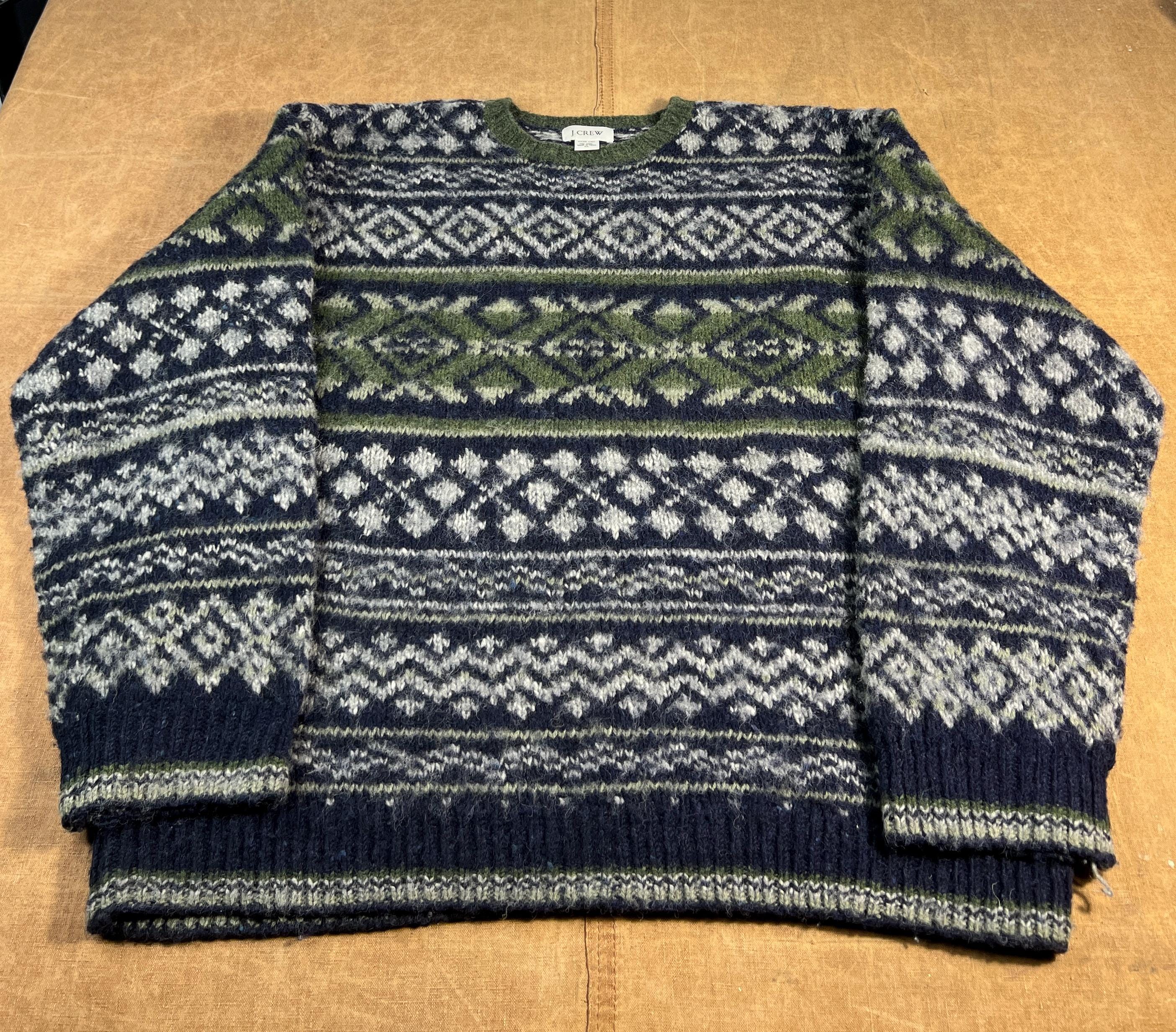 J.crew Patchwork Sweater 1990s - Etsy