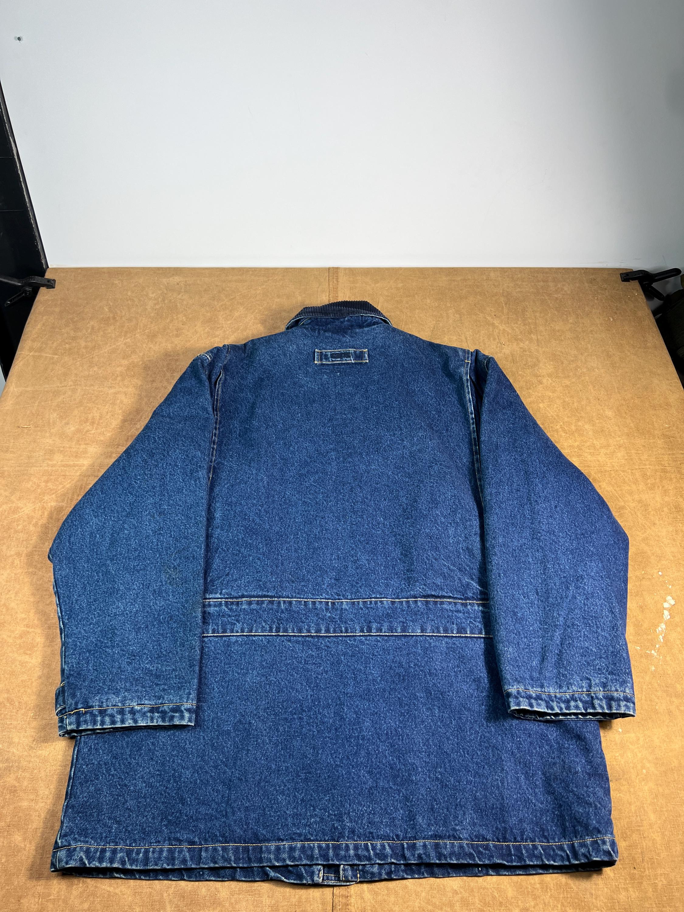 Vintage 80's Izod Lacoste Denim Barn Chore Jacket Hunting Two