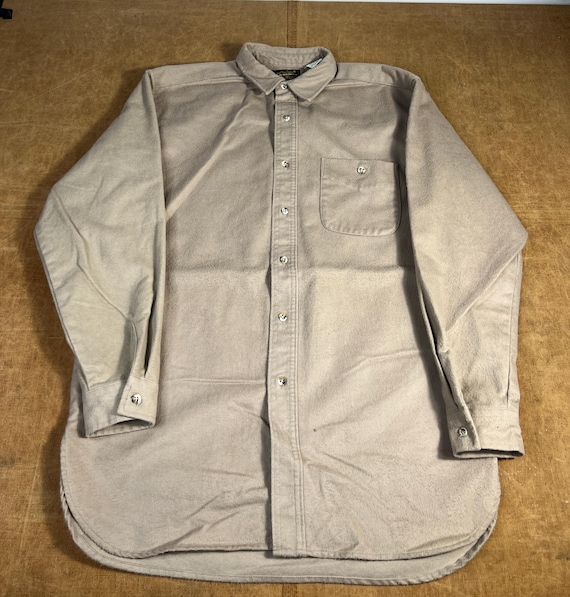 Vintage 80's Eddie Bauer Chamois Brown Gold Label One Pocket Cotton  Material Casual Outdoors Brown Button up Shirt Medium Mens - Etsy