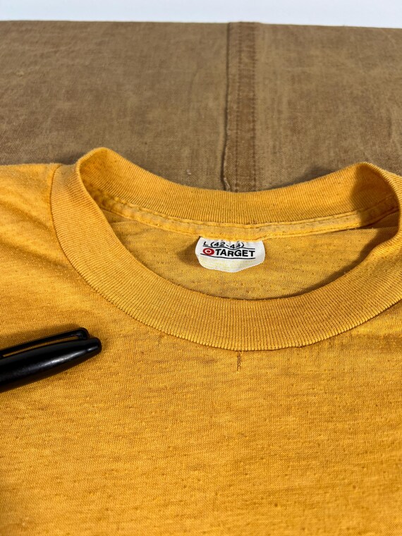 Vintage 70's Target Basic Blank Single Stitch Cot… - image 3