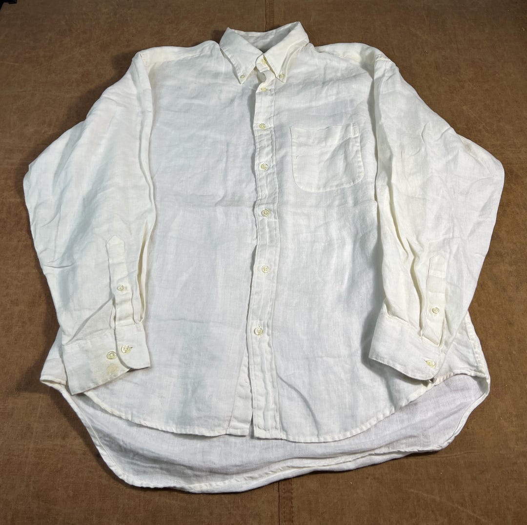 Vintage 90's Banana Republic One Pocket Linen Material Basic Blank
