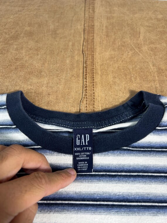 Vintage 2000's Gap Striped Pattern Basic 100% Cot… - image 4