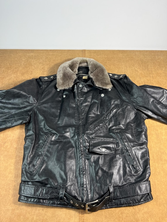Vintage 60's Montgomery Ward Four Pocket Leather Biker Talon