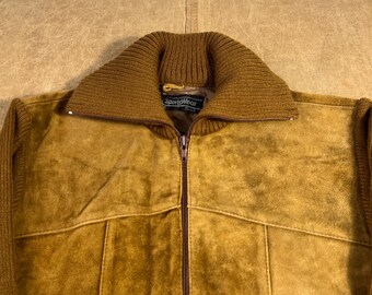 Vintage 70's Sears Sportswear Two Pocket Suede Leather Basic