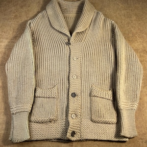 1920's ヴィンテージ ウール ショールカラー カーディガン 20's 1920s Shawl Collar Cardigan - Etsy