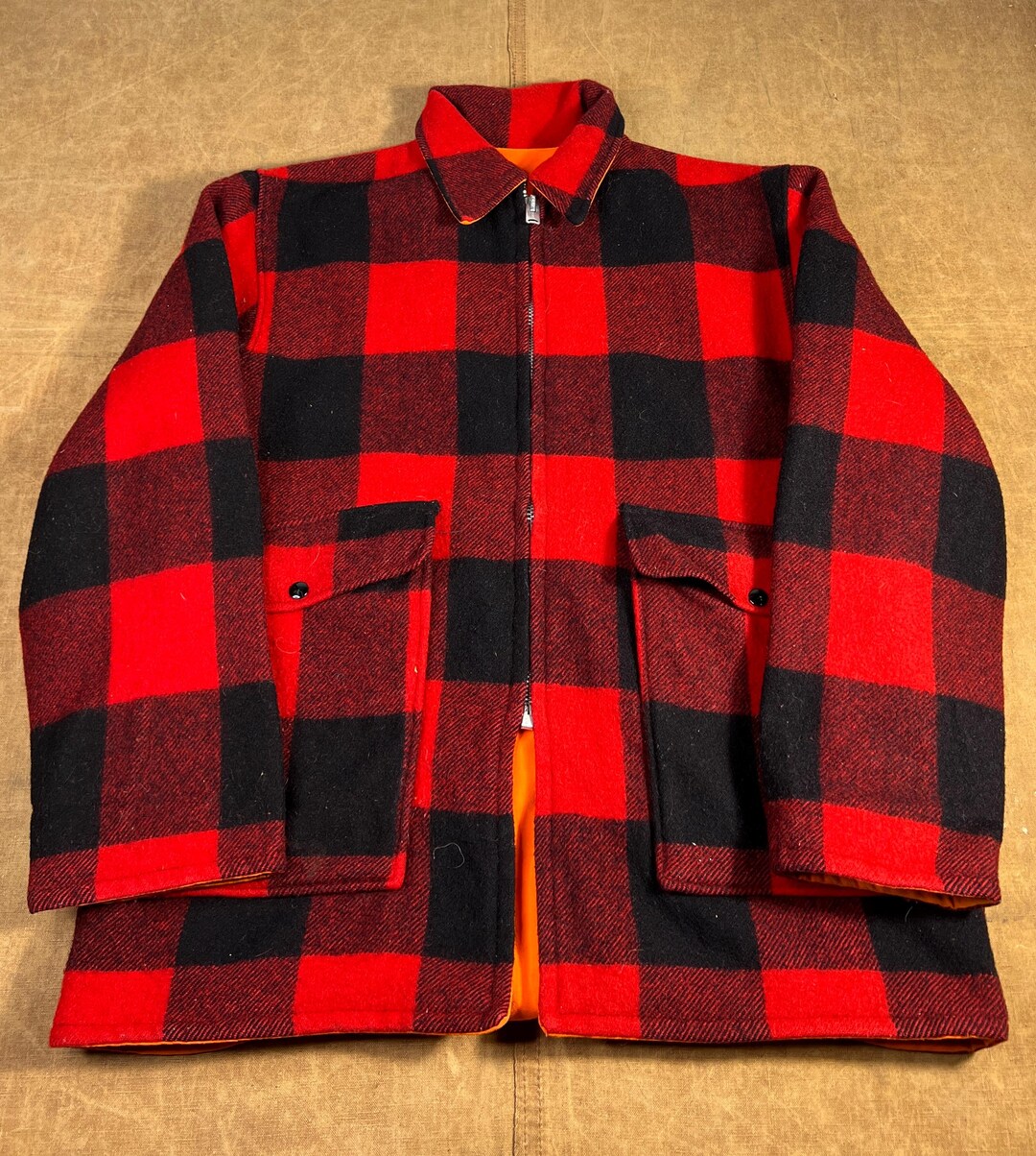 Vintage 70's 80's Reversible Woolrich Two Pocket Lumberjack