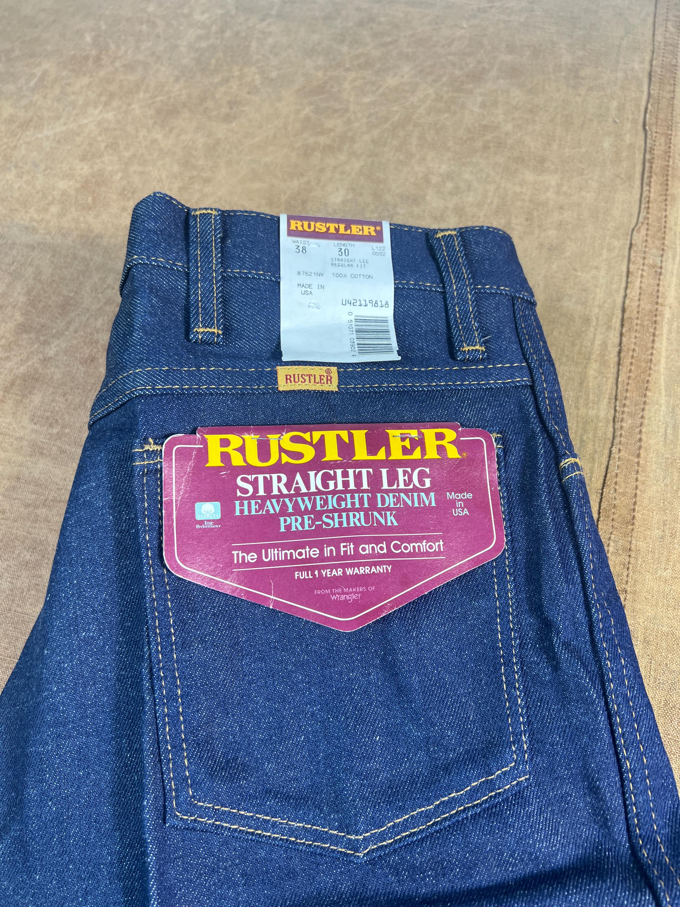 Vintage 80's Rustler Straight Leg Pleated Style Made in USA
