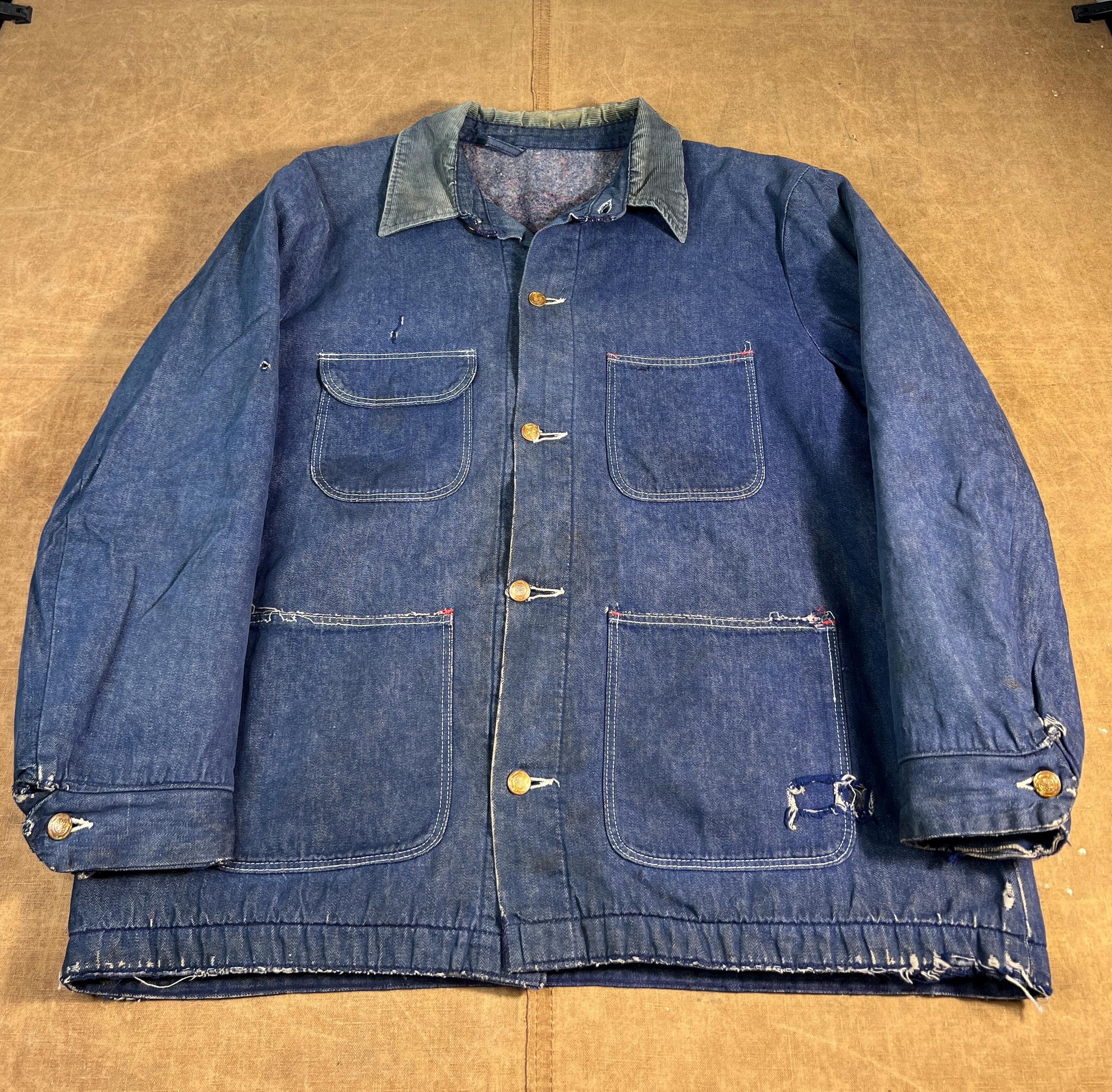 Vintage 60's Wrangler Blue Bell Chore Jacket Blanket Lined Four