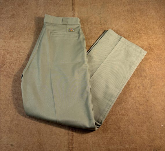 Vintage 90's Dickies 874 Pleated Work Pants Tan Trous… - Gem