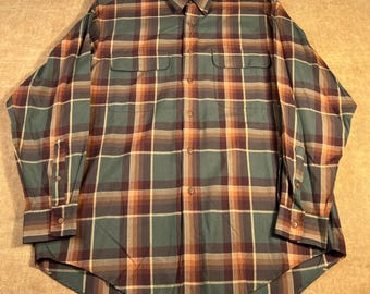 Vintage 1950s Donegal Rayon Cotton Loop Collar Shirt Mens S/M