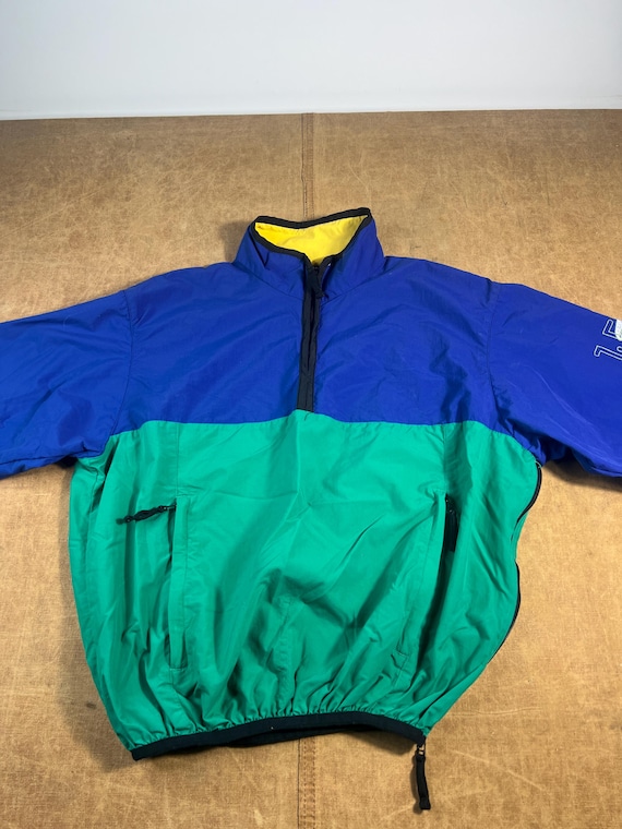 Vintage 90's Nautica Half Zip Two Pocket Color Blocking Sailing