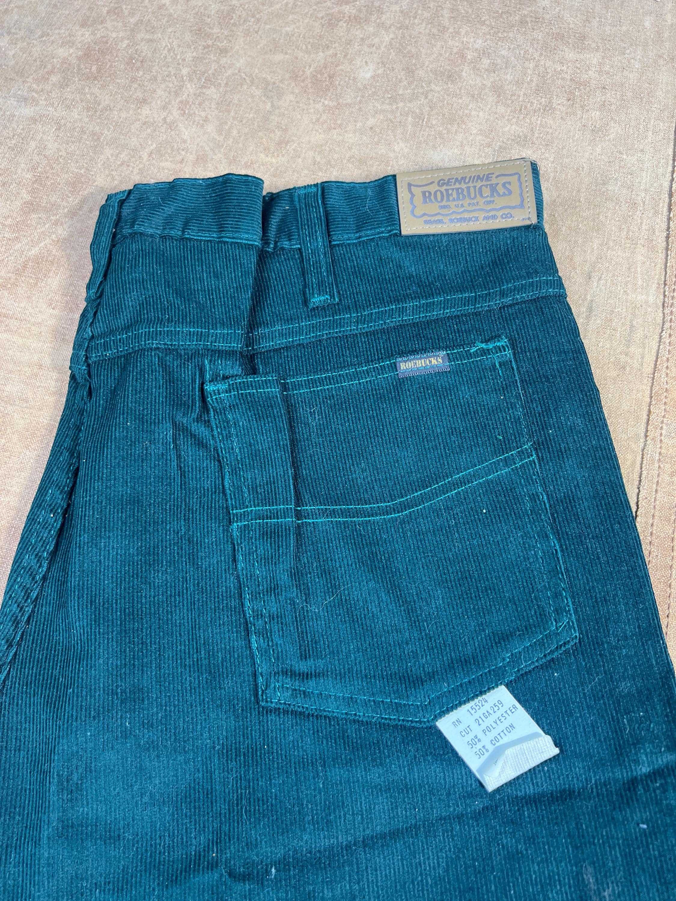 Vintage 70's Sears Roebucks Regular Fit Corduroy Pattern Made in