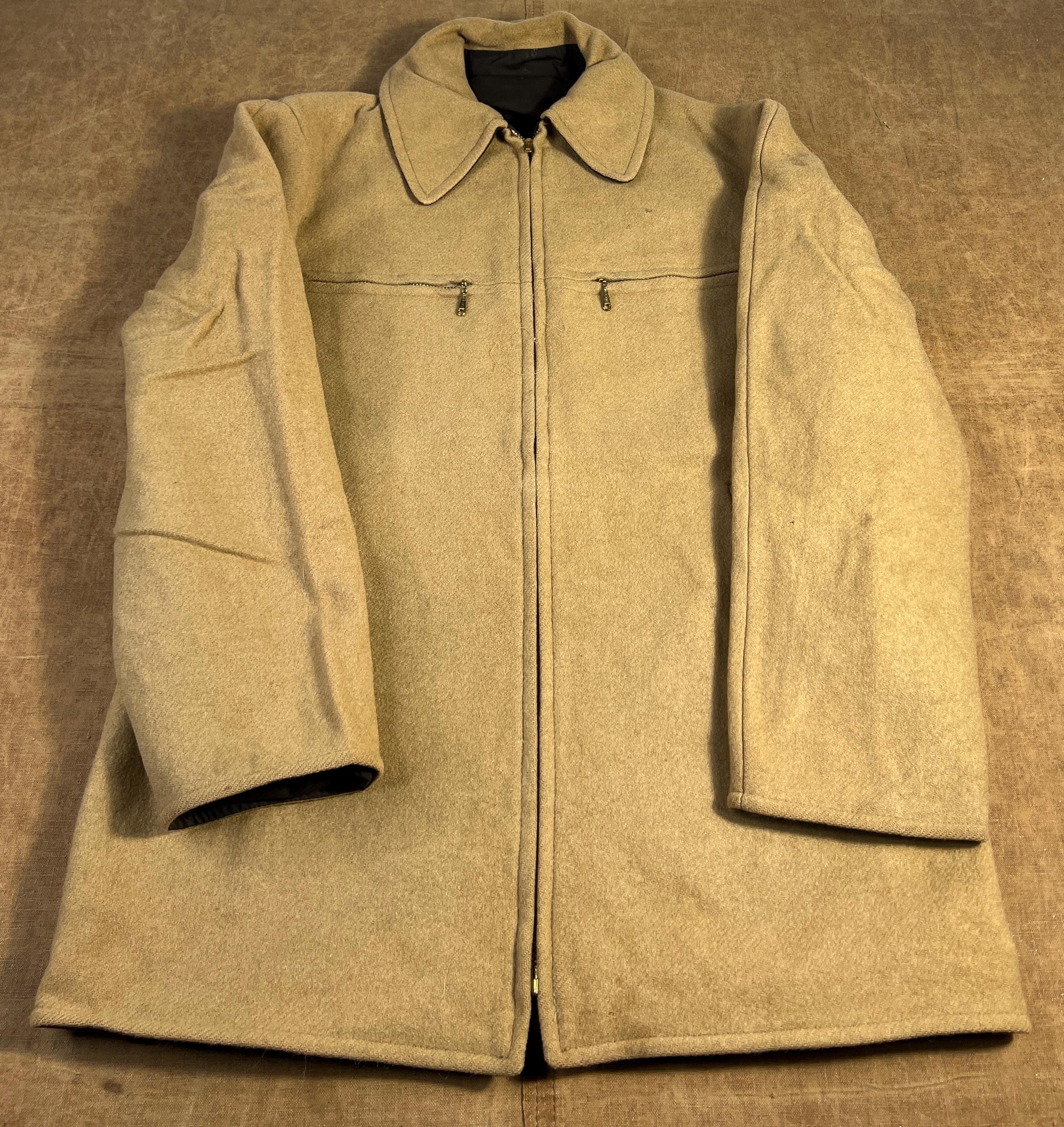 60〜70s vintage wool collarless jacket Vintage 60's 70's Pendleton Four Pocket Reversible Wool Material