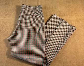 Vintage 70's Jaymar Slacks Tartan Plaid Pattern Pleated Trouser Pants 36 x 30.5