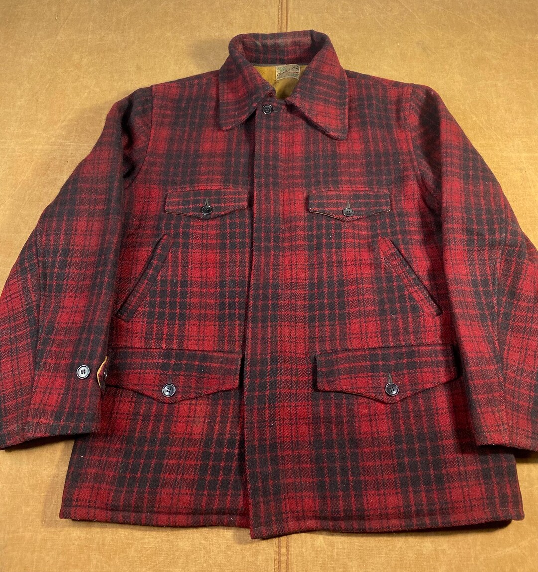 Vintage 1950s Wool Hunting Cruiser Jacket Chore Weather Wise Brand