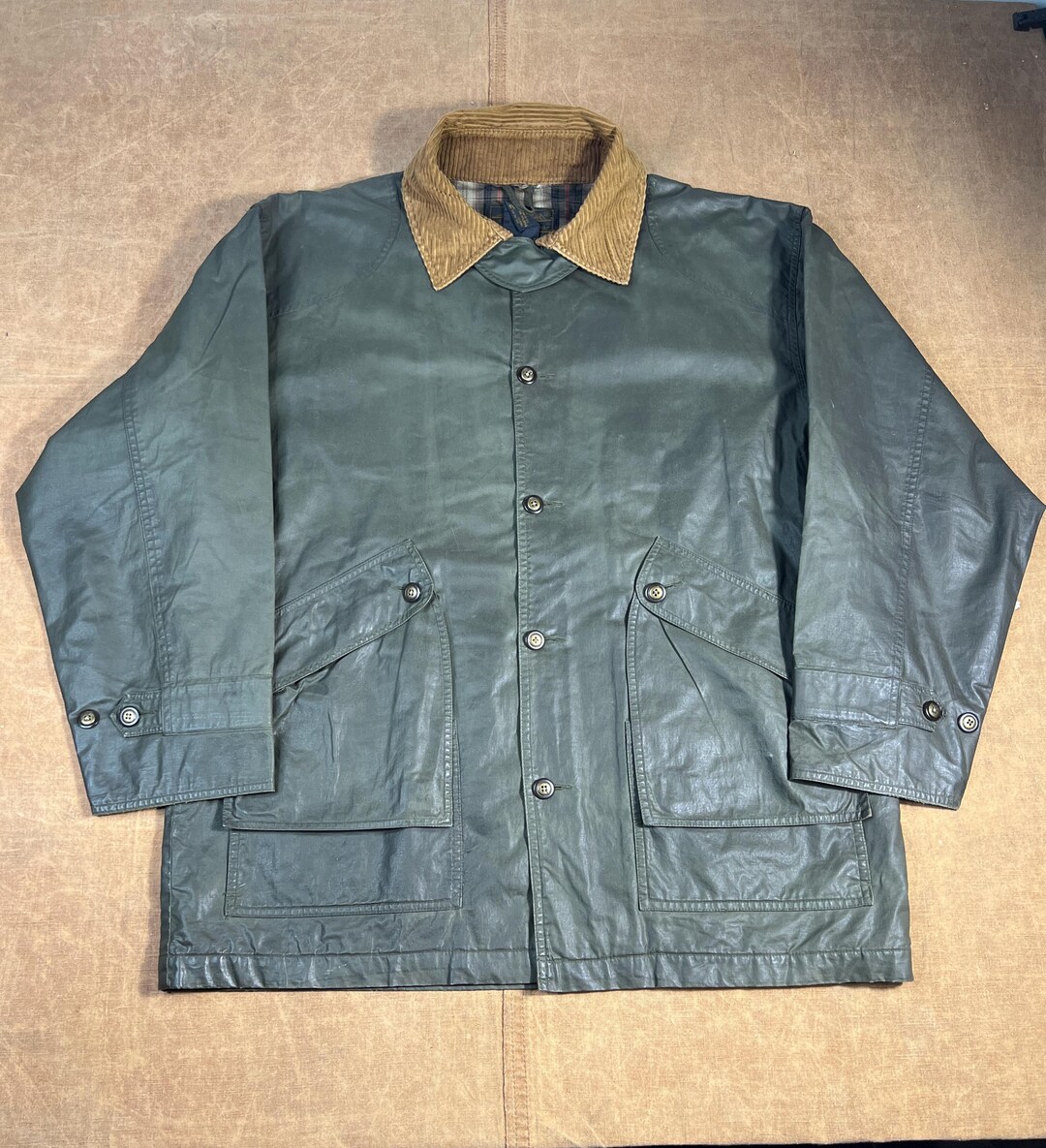 Vintage 80s Eddie Bauer Two Pocket Waxed Cotton Huntingoutdoors