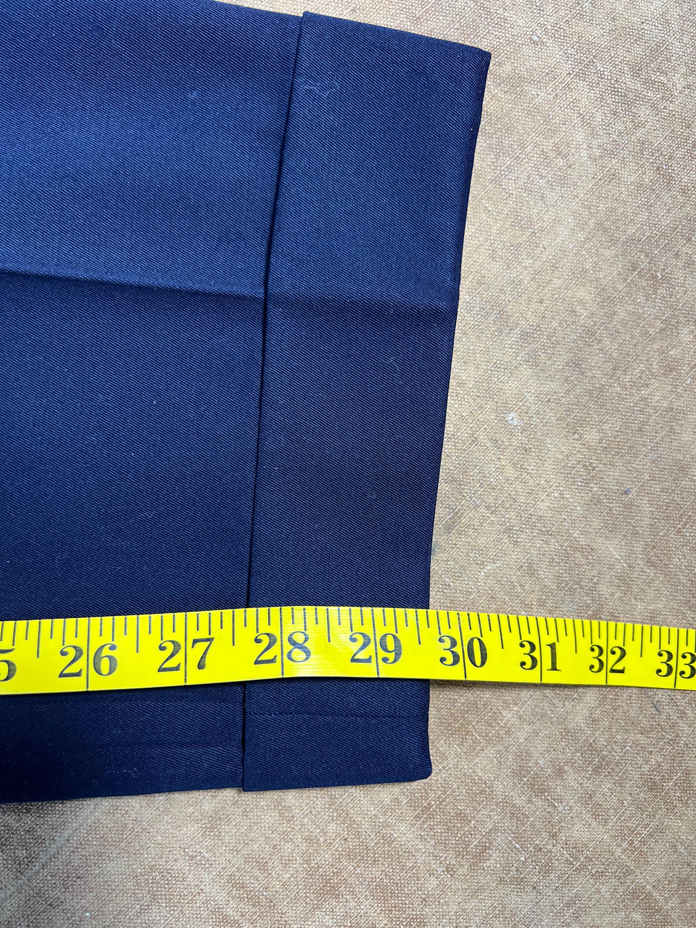 Vintage 60's Saint Laurent YSL Regular Fit Pleated Style Navy