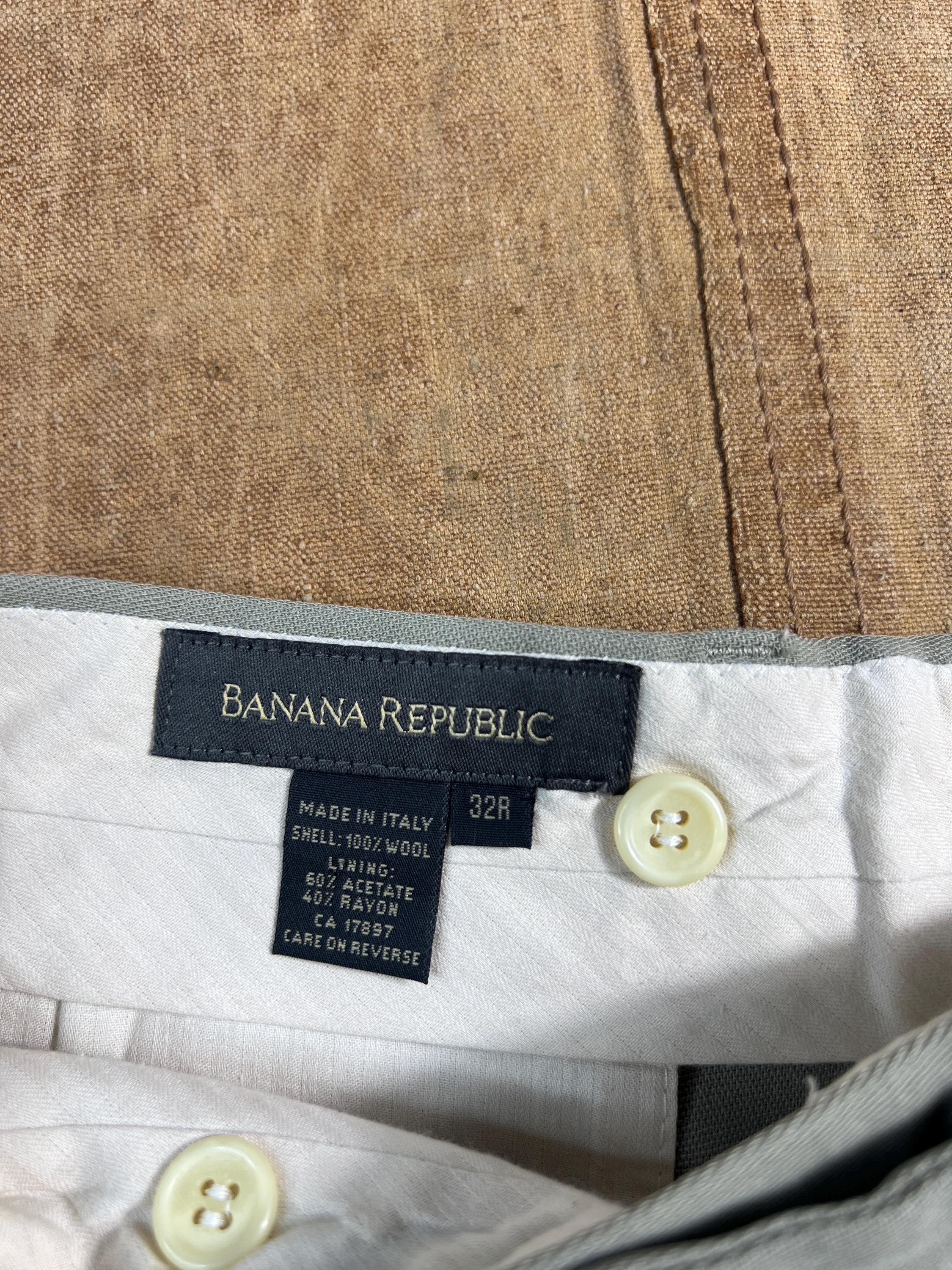 80s BANANA REPUBLIC USA製 旧タグ チノパン 34×30 Vintage 80's 90's Banana Republic Regular Fit Pleated Style Wool