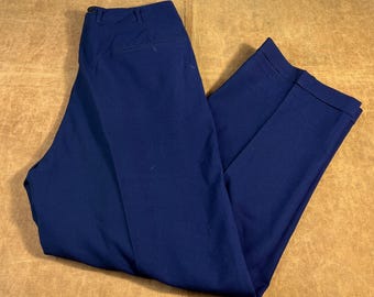 Vintage 50's Slacks Pants Regular Fit Striped Pattern Pleated