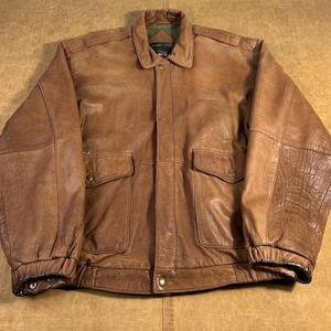 Eddie Bauer Jacket Genuine Leather - Etsy