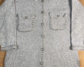 Vintage Eddie Bauer Wool Overshirt Jacket Chunky knit