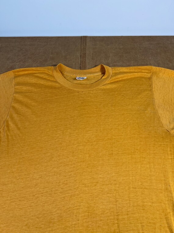 Vintage 70's Target Basic Blank Single Stitch Cot… - image 2