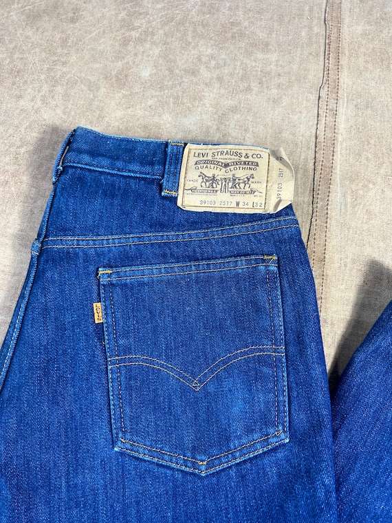 Vintage 70's Levis 517 Bootcut Orange Tab Made in USA Insulated