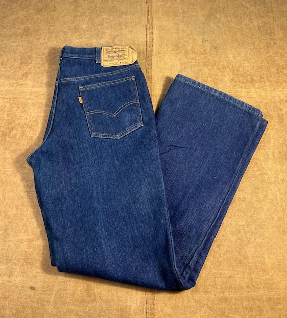 Vintage 70's Levis 517 Bootcut Orange Tab Made in USA Insulated