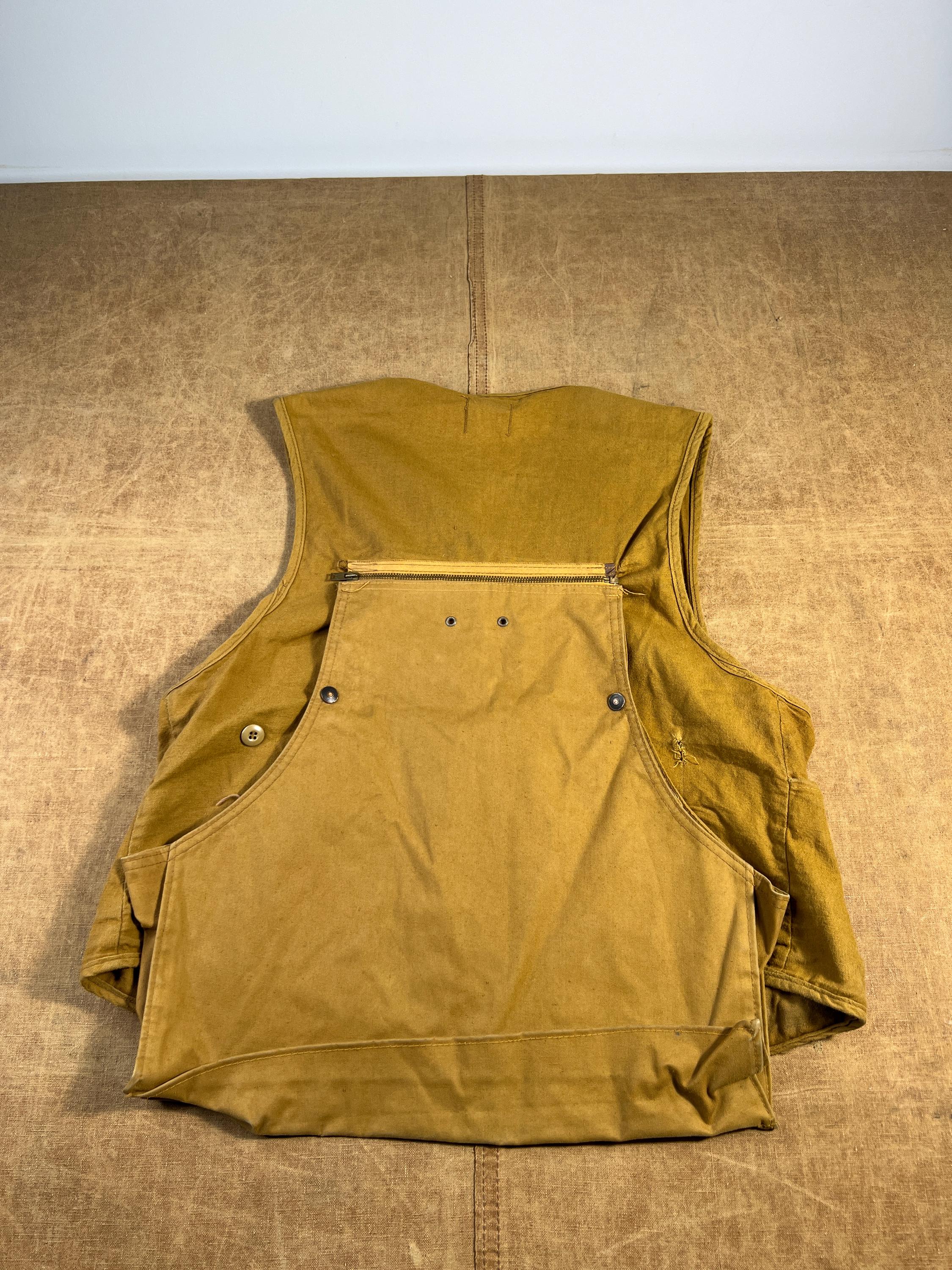 Vintage 60's Carhartt Super Dux Hunting Fishing Two Pocket Brown