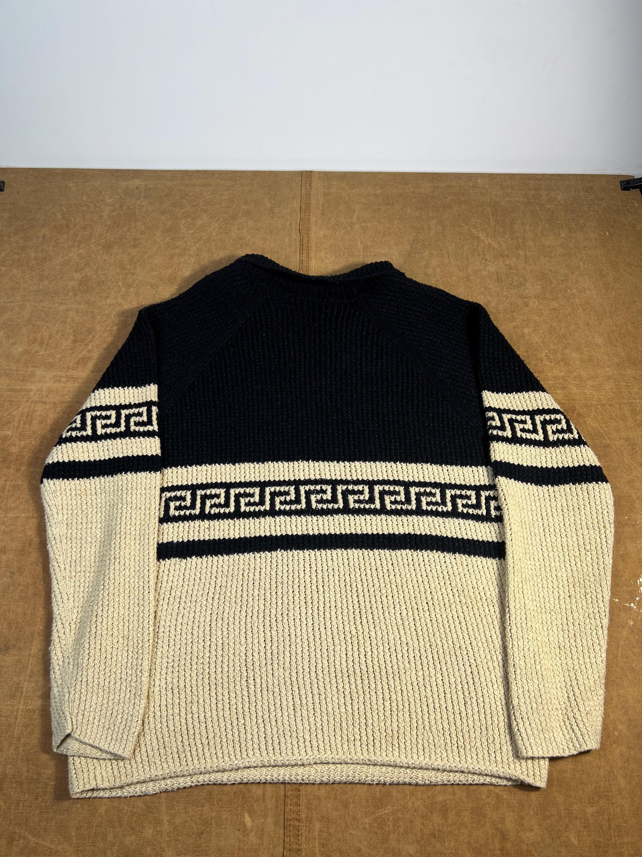 Vintage 90's Polo Ralph Lauren Polo Sport Abstract Pattern Ribbed