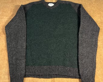 Vintage 80's 90's Lands End Irish Cable Fishermen Wool Silk