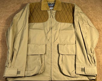 ジャケット・アウター JCPenney Hunting Jacket Medium Vintage 70s JC Penney Orange & Beige Tan Canvas Hunting