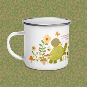 Let&#39;s Take It Slow Turtle Enamel Mug