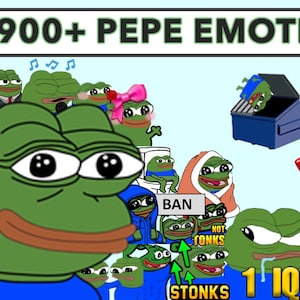 1900+ Animierte und Statische Pepe Emotes Super Mega Pack | Twitch Emotes | Discord Emotes | Emotes für Streamer und Gamer | Emote Mega Pack