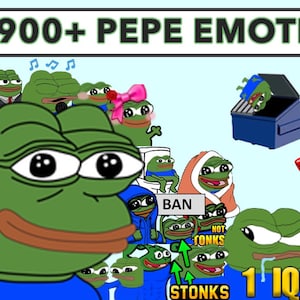 1900 Animated and Static Pepe Emotes Super Mega Pack Twitch Emotes ...