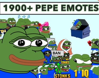 1900+ Animated and Static Pepe Emotes Super Mega Pack | Twitch Emotes | Discord Emotes | Emotes for streamers and gamers | Emote mega pack