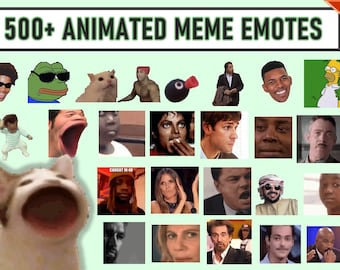 500 Animated Emotes Super Mega Pack | Twitch Emotes | Discord Emotes | Memes | Cats | Pog | Jam | Pepe | Peepo | Surprised | Awkward | Funny