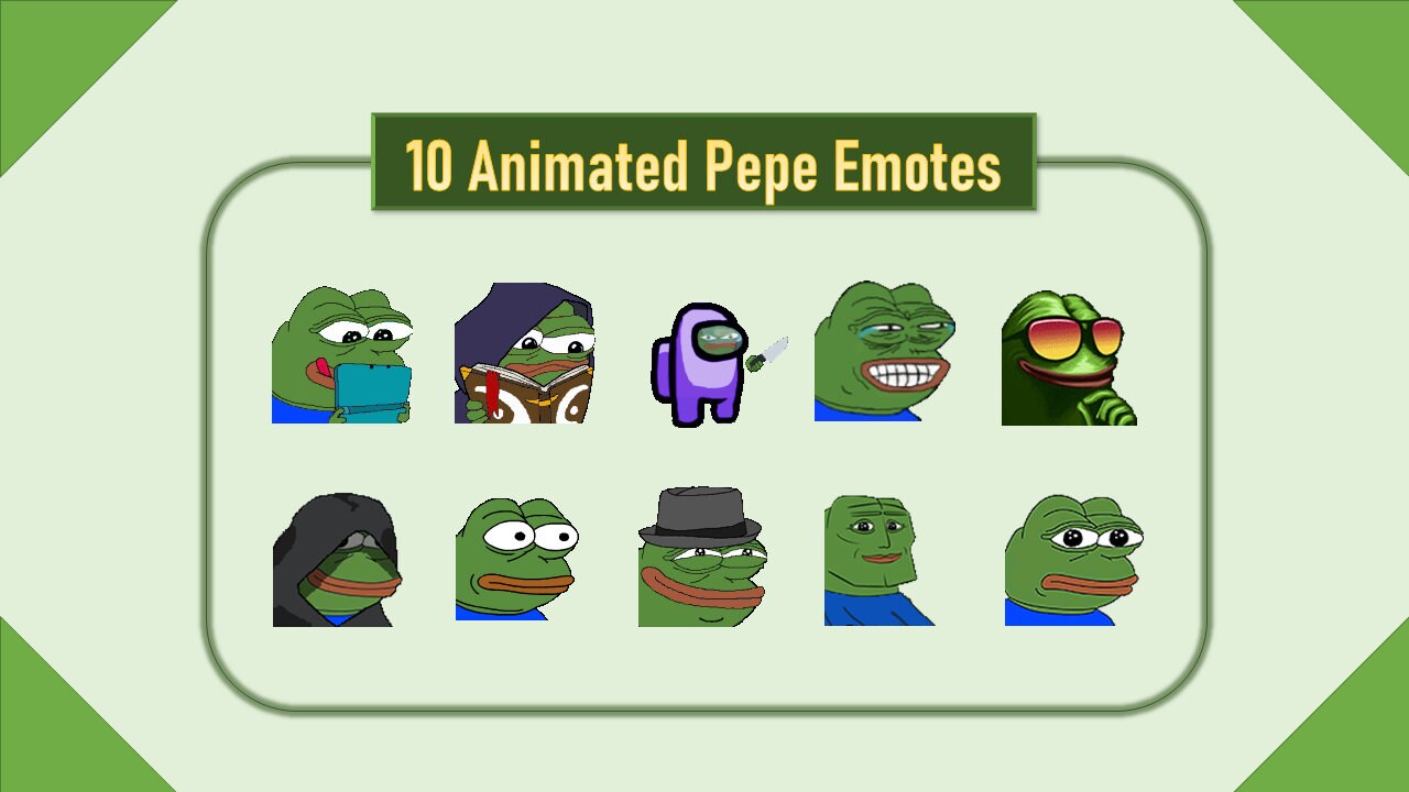 10 Animated Pepe Emotes Pack for Twitch and Discord 1 Twitch Meme