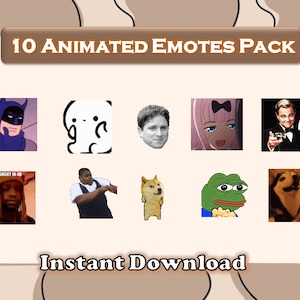 10 Animated Meme Emotes Pack #5 | Twitch Meme Emotes | Discord Emotes | Emotes for streamers and gamers | Emote pack | Memes | Funny emotes