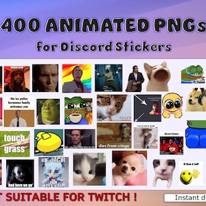 400 Animated PNGs for Discord Stickers Mega Pack (Not suitable for twitch) | Discord Only | Emotes for streamers and gamers | Emote pack