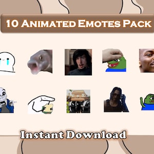 10 Animated Meme Emotes Pack #4 | Twitch Meme Emotes | Discord Emotes | Emotes for streamers and gamers | Emote pack | Memes | Funny emotes