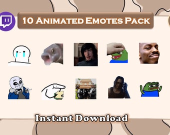 10 Animated Meme Emotes Pack #4 | Twitch Meme Emotes | Discord Emotes | Emotes for streamers and gamers | Emote pack | Memes | Funny emotes