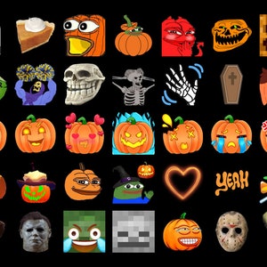 May include: A collection of Halloween-themed digital stickers featuring pumpkins, skeletons, ghosts, and other spooky imagery. The stickers are perfect for adding a festive touch to your digital projects.