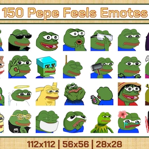 150 Pepe Feels Emotes Mega Pack | Twitch Emotes | Discord Emotes | Text emotes for streamers and gamers | Emote pack | Text emotes | Peepo