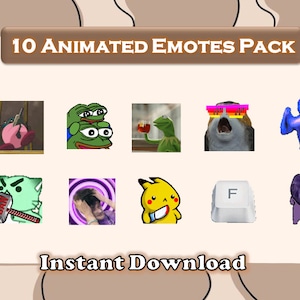 10 Animated Meme Emotes Pack #8 | Twitch Meme Emotes | Discord Emotes | Emotes for streamers and gamers | Emote pack | Memes | Funny emotes