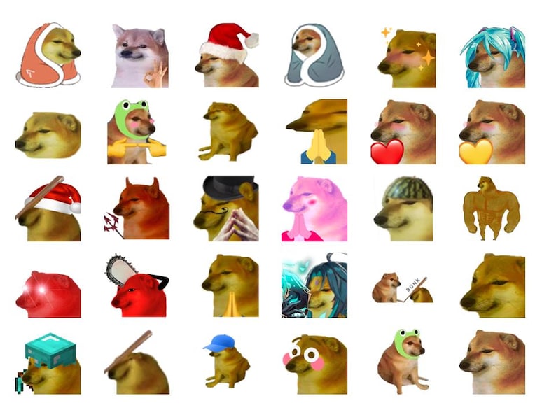 30 Cheems Emotes Pack | Twitch Emotes | Discord Emotes | Text Emotes ...