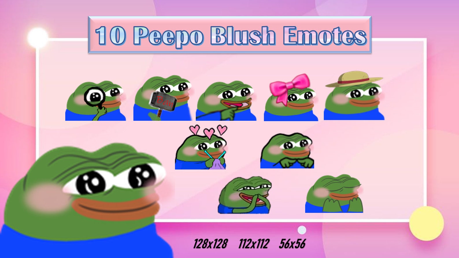 10 Pepe Blush Emotes for Twitch and Discord Twitch Meme Emotes Discord